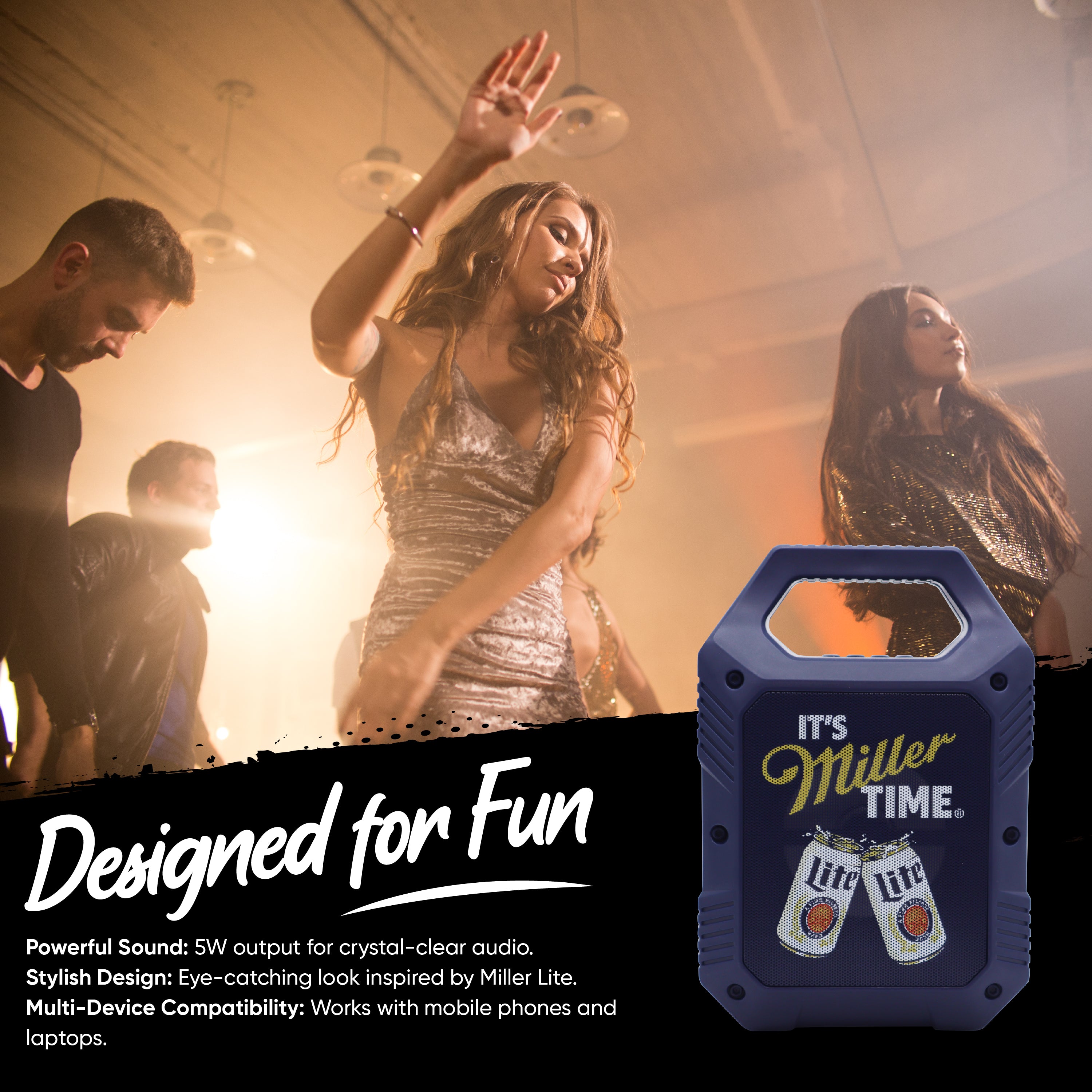 Miller Lite/Coors Light Mini Party Speakers with LED Lights